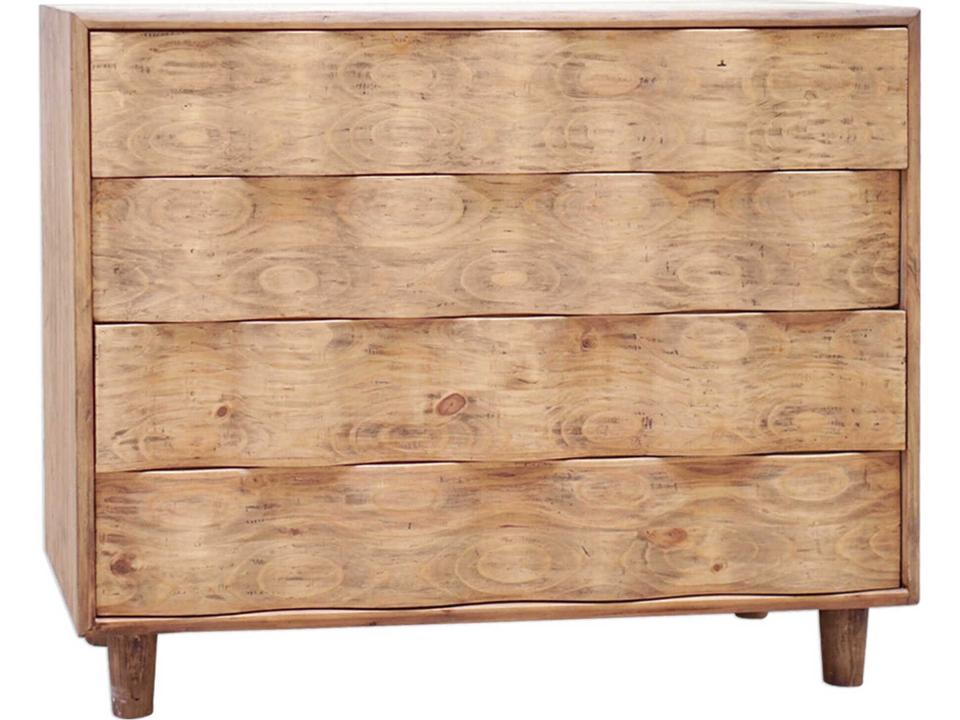 Crawford 4-Drawer Accent Chest in Light Oak Rustic Stain