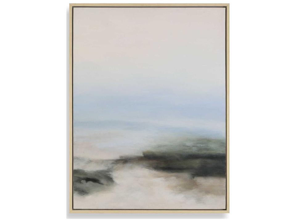 Crossing Paths Hand Painted Wall Art Misty Coastal Landscape