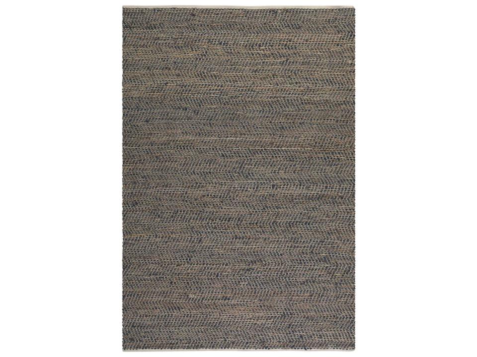 Tobais Hand Woven Leather and Hemp Area Rug