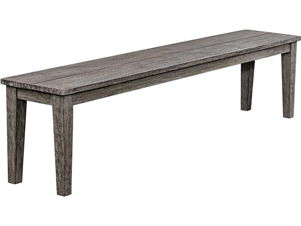 Forsyth Weathered Dark Gray Mahogany Outdoor Bench