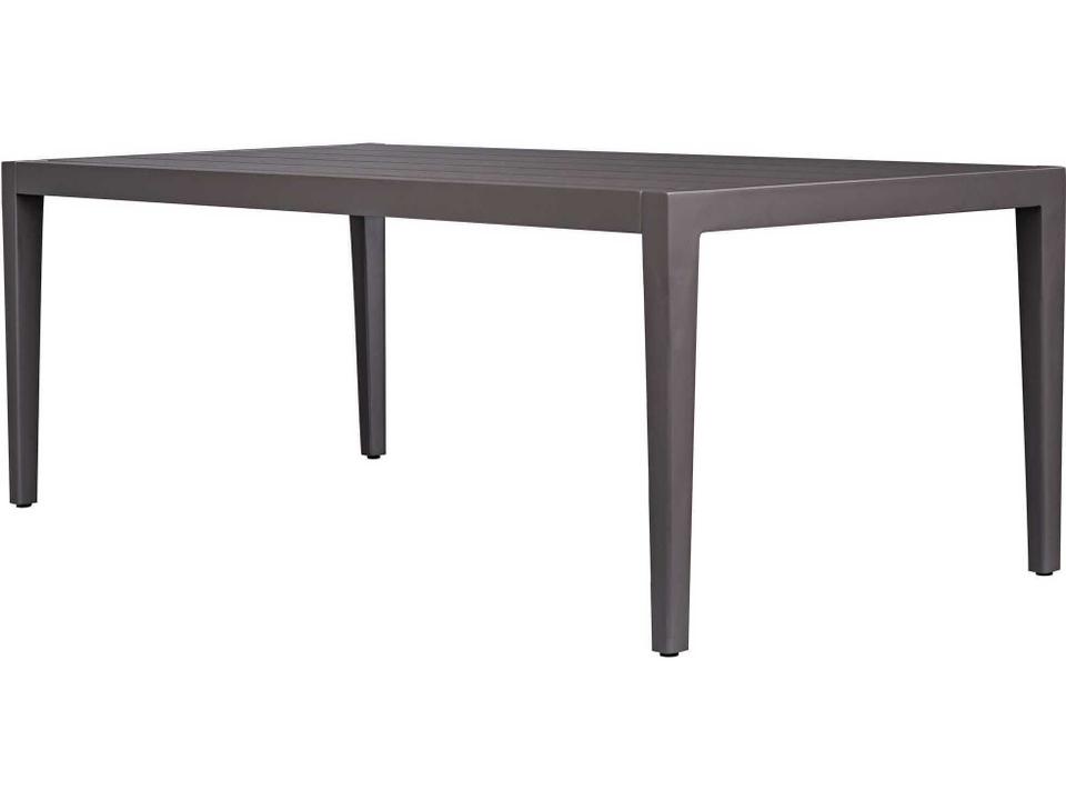 Polanco 92-Inch Rectangular Aluminum Dining Table in Java Black