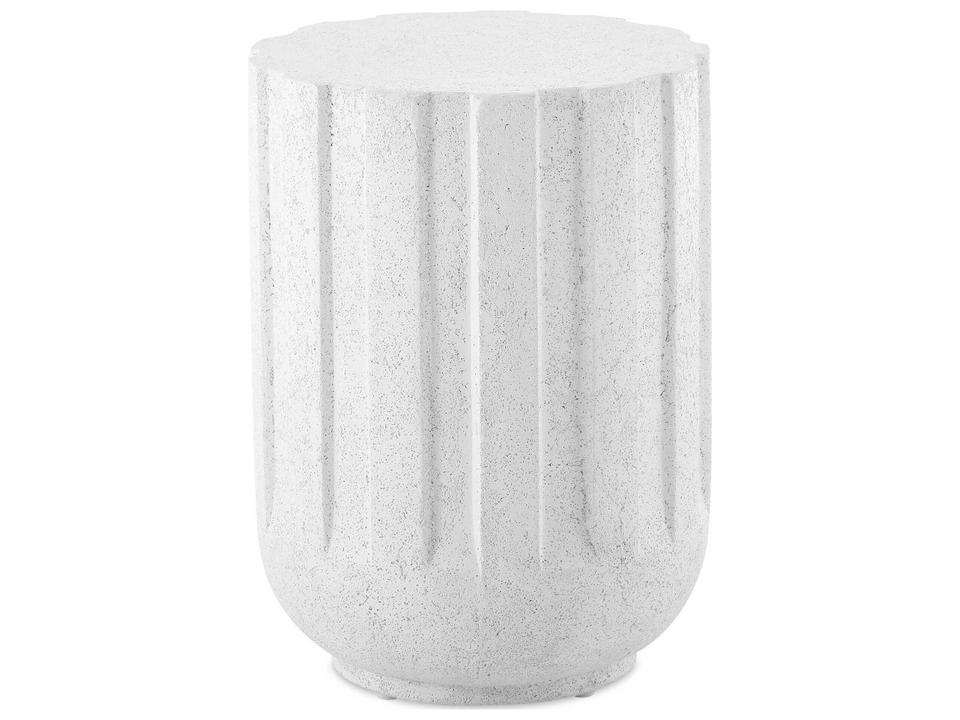 Jane White Concrete Round End Table