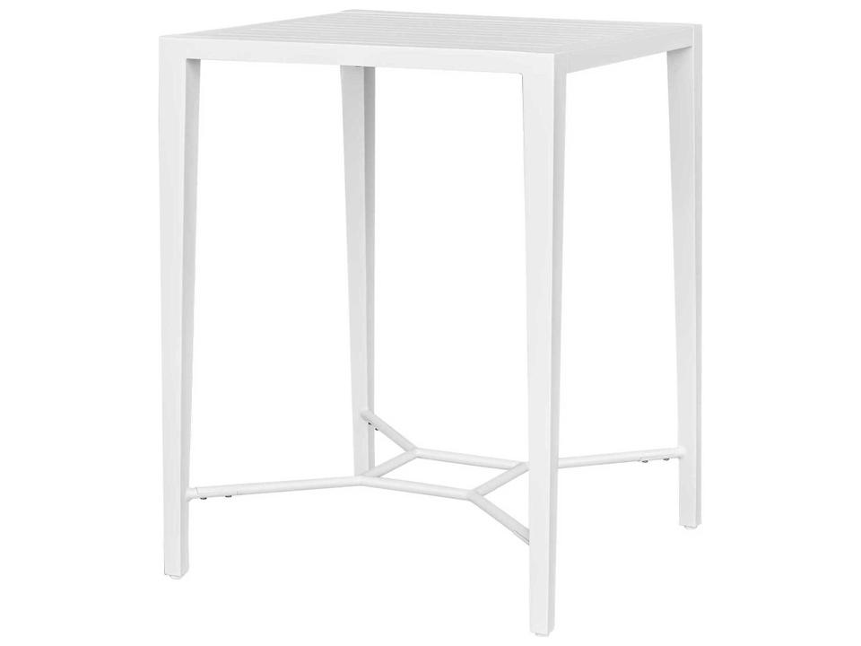Uttermost Montellano Square Outdoor Bar Table in Crisp White