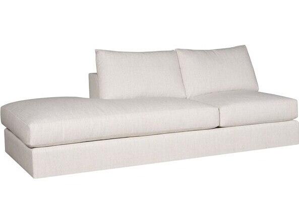 Lucy 91-Inch Left Chaise Lounge in Kizzie Natural Fabric
