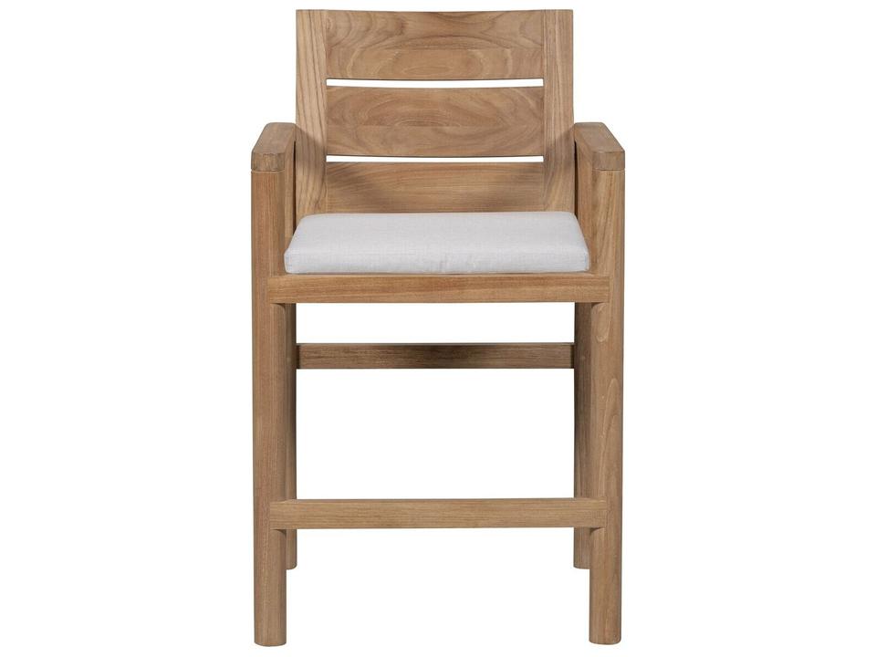 Vanguard Furniture Horizon Outdoor Counter Stool Natural Teak Frame