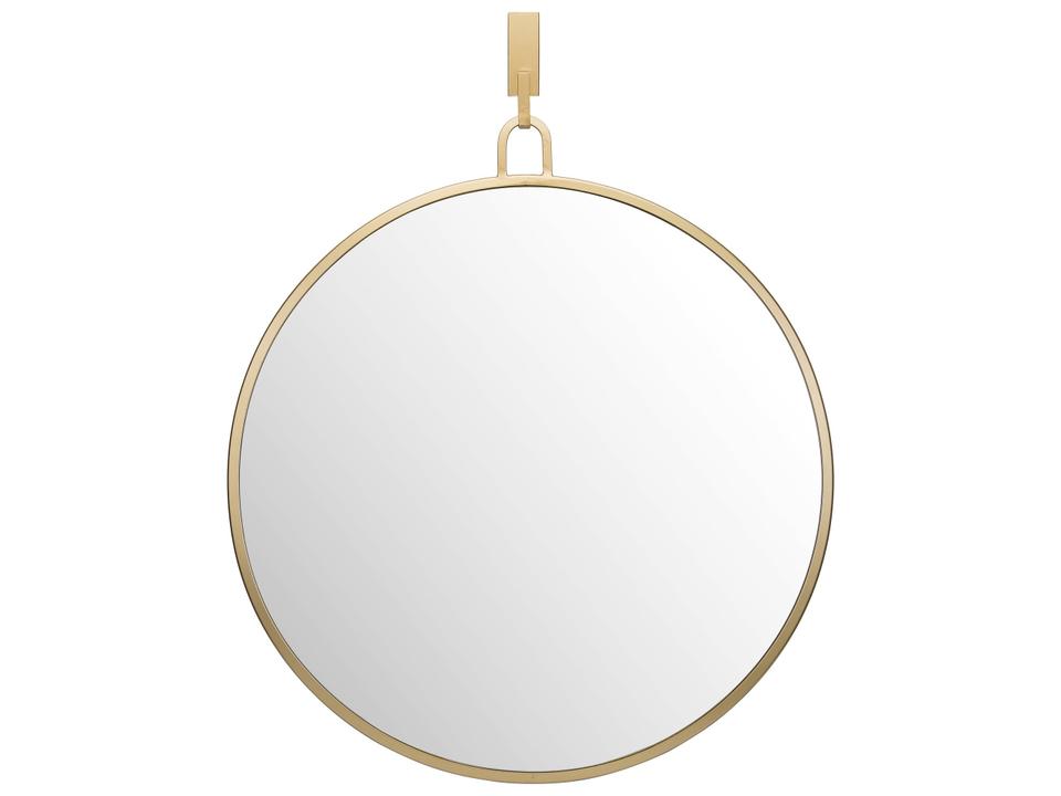 Stopwatch Modern Round Wall Mirror in Gold