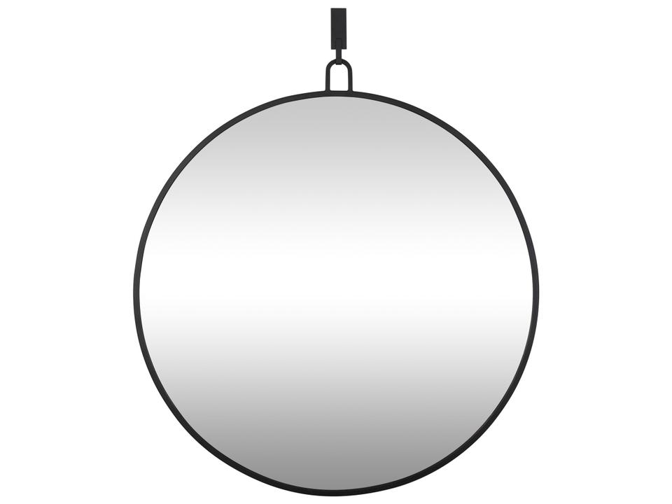 Stopwatch 40-Inch Round Wall Mirror in Black