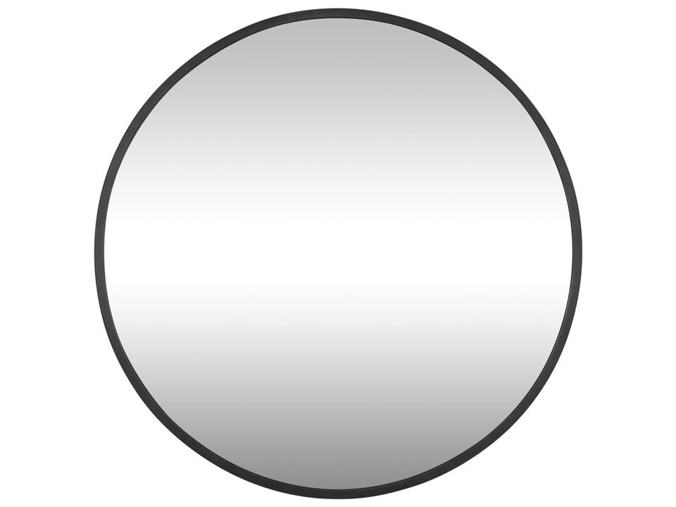 Cottage 30-Inch Round Accent Mirror in Black