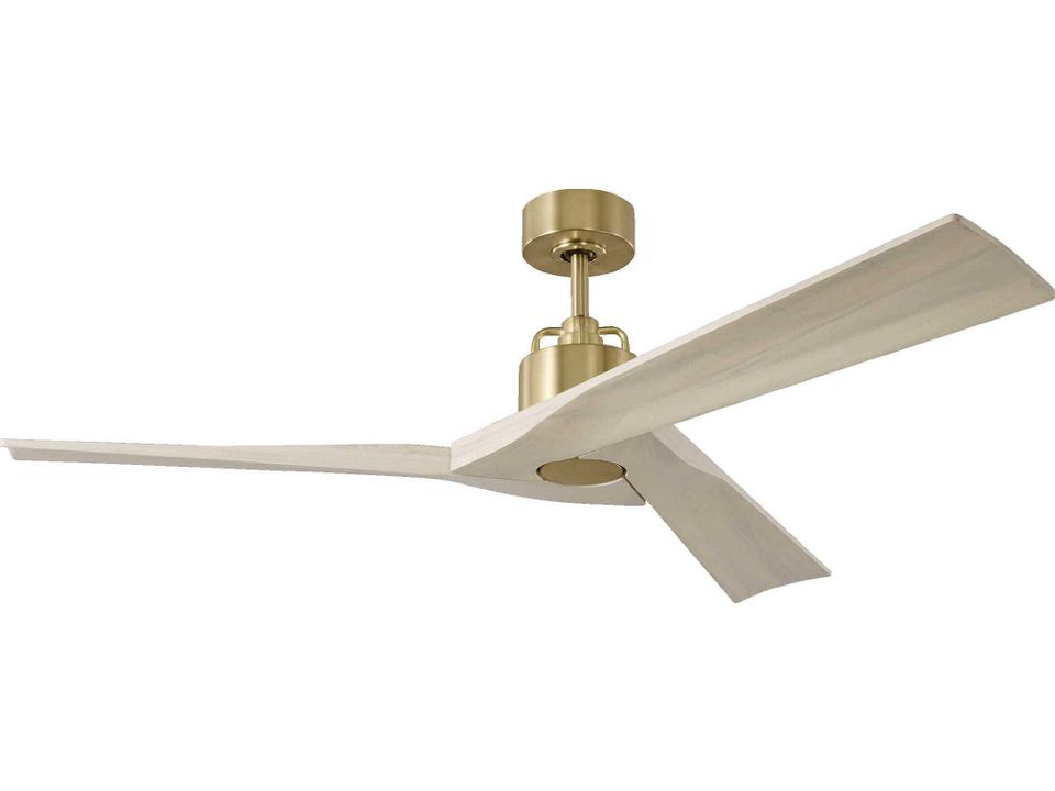 Alma 52-Inch 3-Blade Damp Rated Smart Ceiling Fan in Burnished Brass