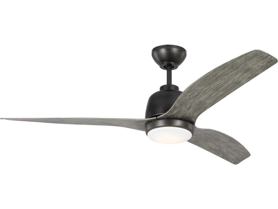 Avila 54-Inch 3-Blade Indoor Outdoor LED Ceiling Fan in Aged Pewter