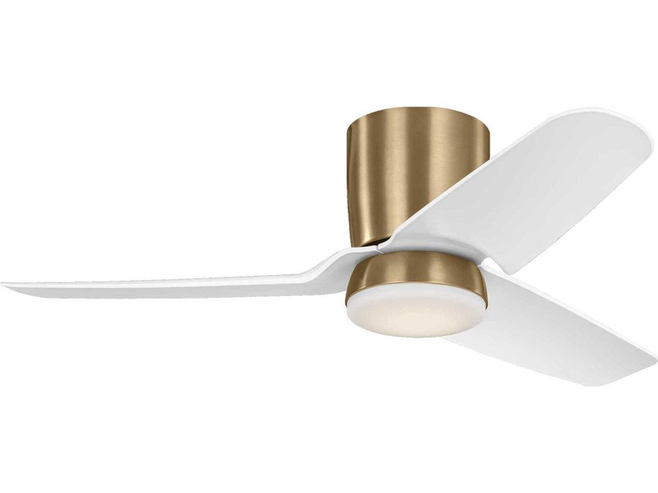 Colgin 44-Inch 3-Blade LED Hugger Ceiling Fan in Satin Brass
