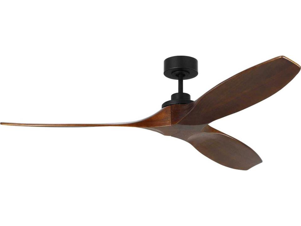 Collins Smart 60-Inch 3-Blade Indoor Outdoor Ceiling Fan in Midnight Black