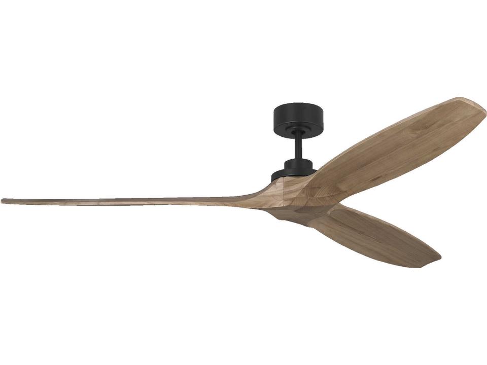 Collins Smart 70-Inch 3-Blade Ceiling Fan in Midnight Black with Natural Honey Blades