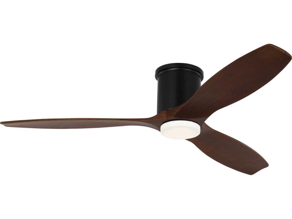 Collins Smart 52-Inch 3-Blade Hugger LED Ceiling Fan in Midnight Black
