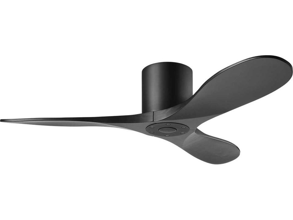 Maverick Smart 44-Inch 3-Blade Indoor Outdoor Hugger Ceiling Fan in Midnight Black
