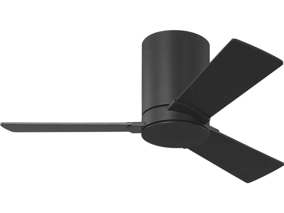 Rozzen 32-Inch 3-Blade Indoor Outdoor Hugger Ceiling Fan in Midnight Black
