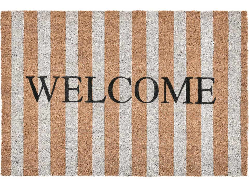 Striped Welcome Doormat