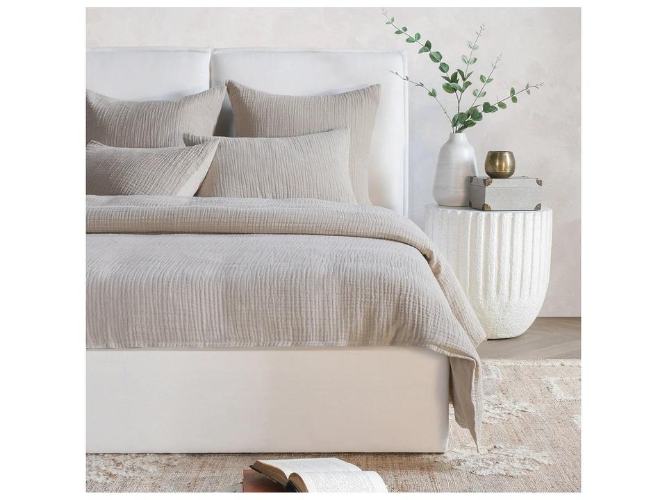 Cardiff Beige Linen Blend 3-Piece Duvet Set
