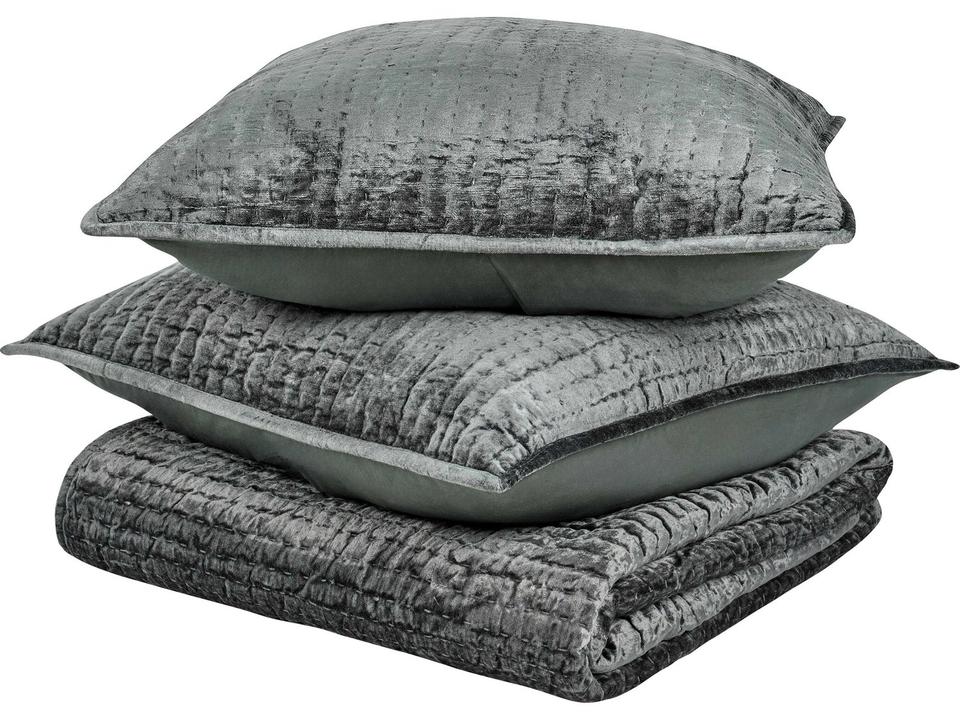 Classic Home Villa Core Bari 3-Piece Velvet Rayon Quilt Set
