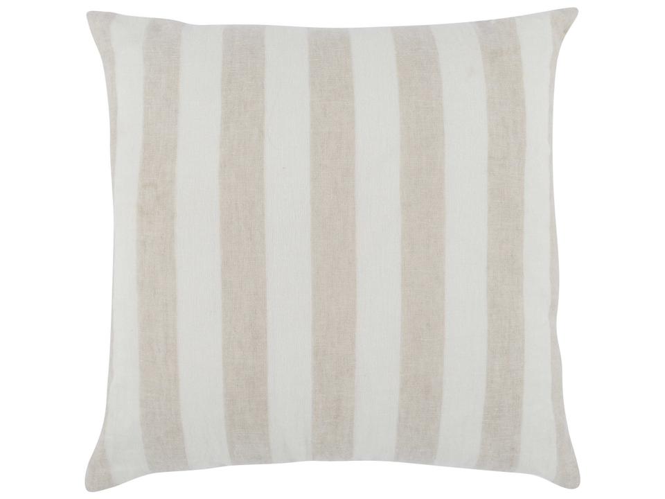 Atty Ivory Natural Linen Throw Pillow with Feather Down Fill