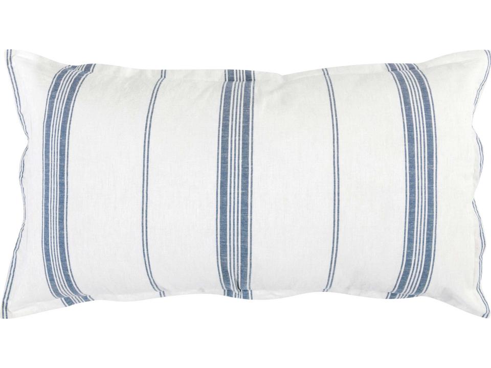 Jayson Blue Stripe King Sham Set with Linen Cotton Cashmere Blend