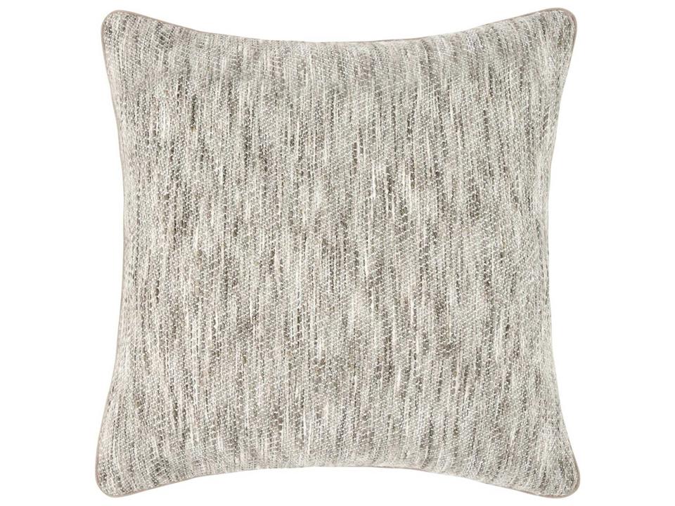 Sharma Beige Cotton Blend Throw Pillow with Feather Fill