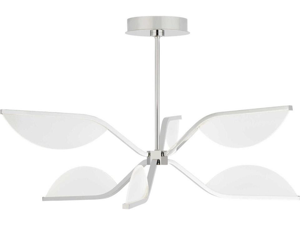Belterra 1-Light Polished Nickel Chandelier