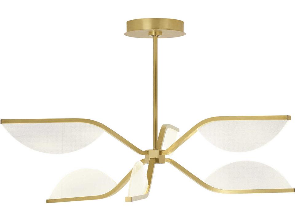 Belterra 1-Light Natural Brass Chandelier
