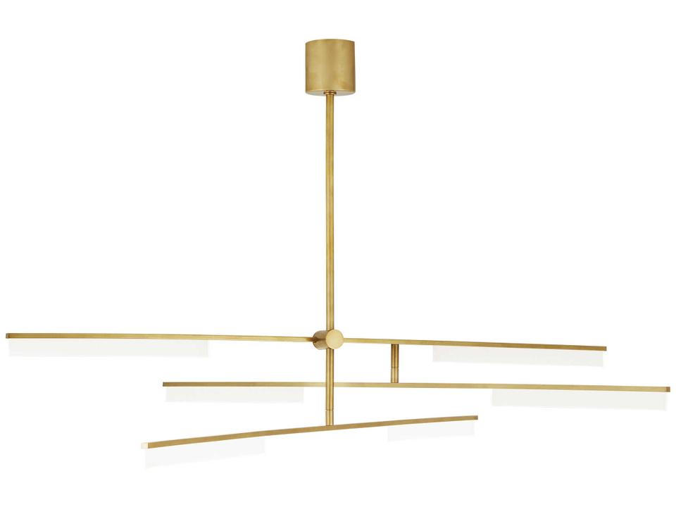 Klee LED Chandelier in Natural Brass