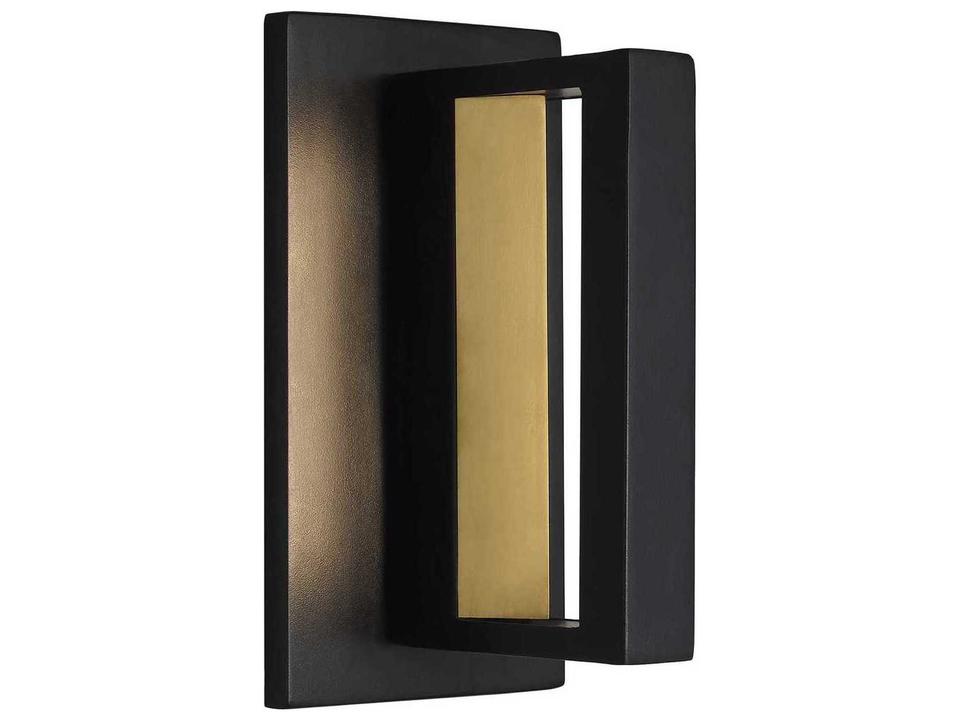 Anton 1-Light Outdoor LED Wall Light in Black