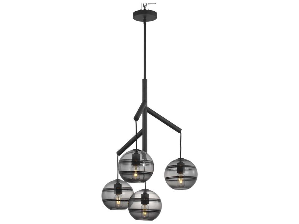 Sedona 4-Light Chandelier with Textured Glass Orbs