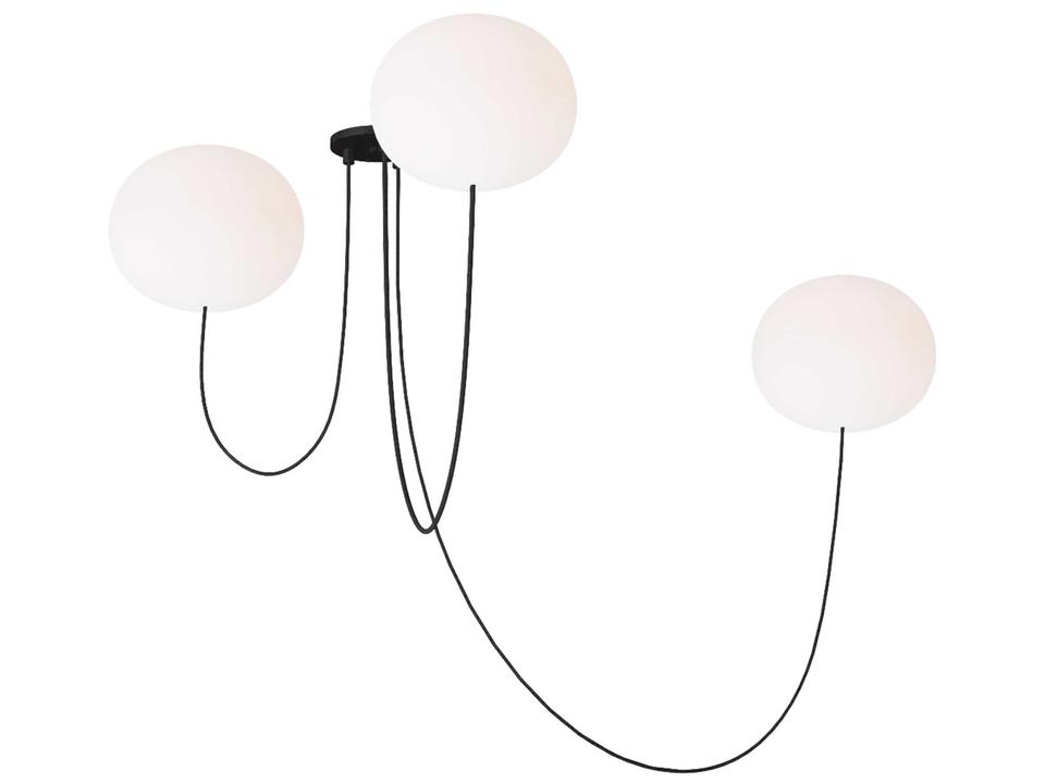 Helium Large 3 Light Chandelier in Matte Black