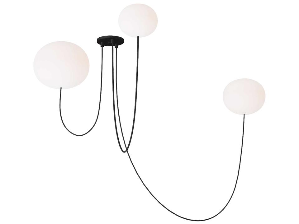 Helium Array Multi-Light Chandelier in Matte Black
