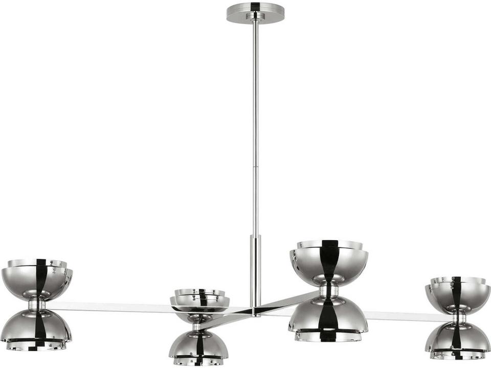 Shanti 4-Light LED Chandelier in Polished Nickel by Sean Lavin