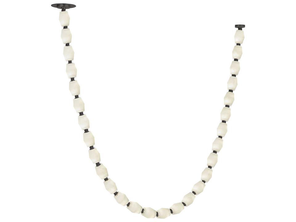 Collier Linear LED Chandelier by Sean Lavin in Alabaster and Metal