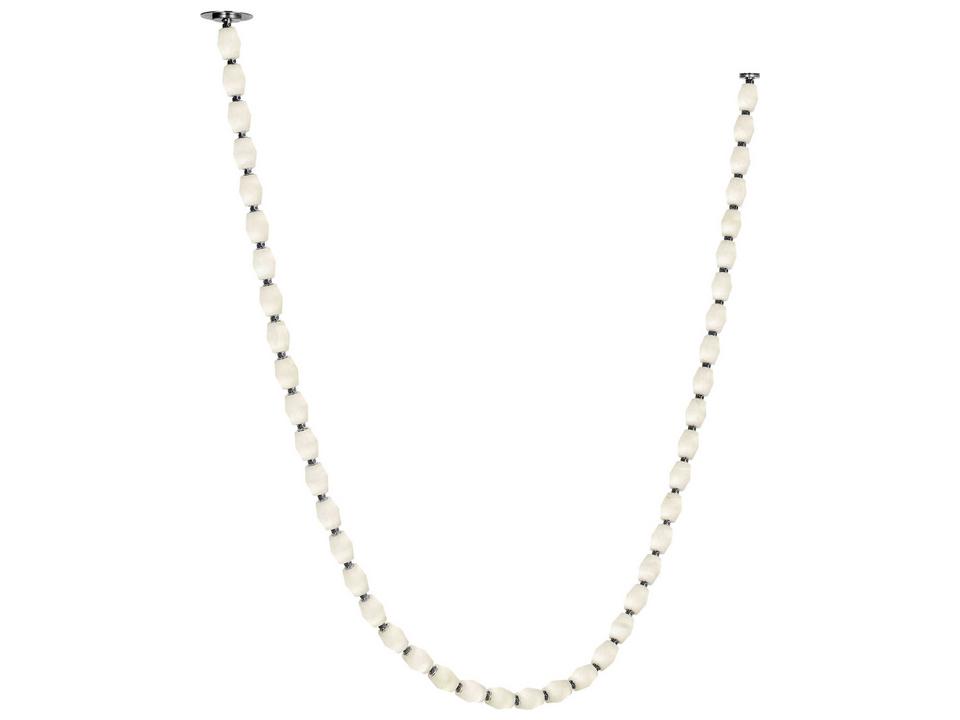 Collier Linear LED Chandelier in Polished Nickel by Sean Lavin