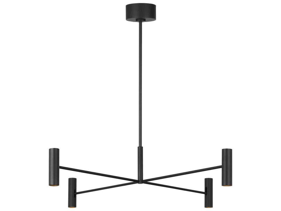 Ponte 8 Light LED Chandelier in Nightshade Black
