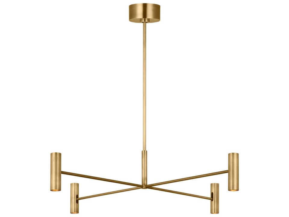 Ponte 8-Light LED Chandelier in Hand Rubbed Antique Brass