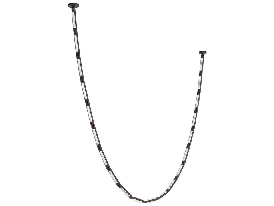 Catena 20-Light Linear Chandelier with Solid Brass and Crystal Elements by Sean Lavin