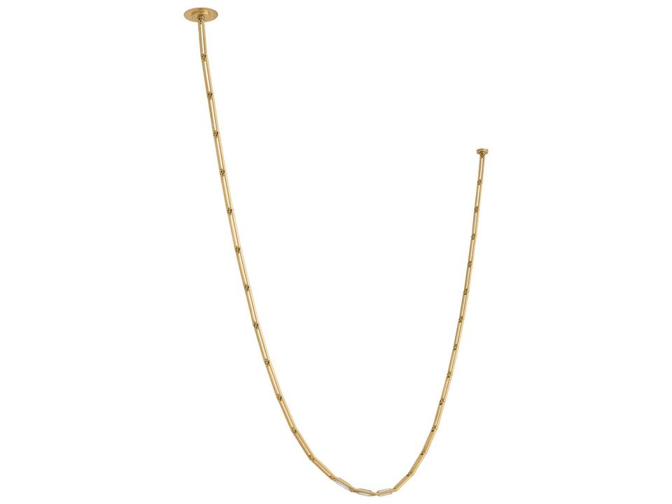 Catena 3-Light LED Link Chandelier in Hand-Rubbed Antique Brass with Faceted Crystal