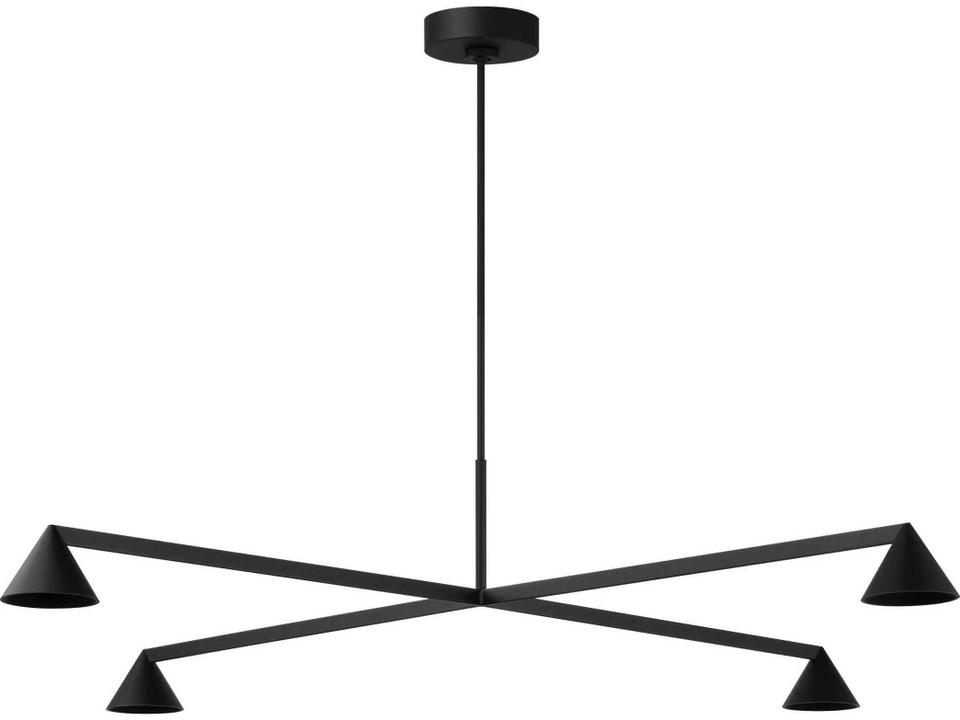 Midrand 4-Light Geometric Chandelier in Nightshade Black by Sean Lavin
