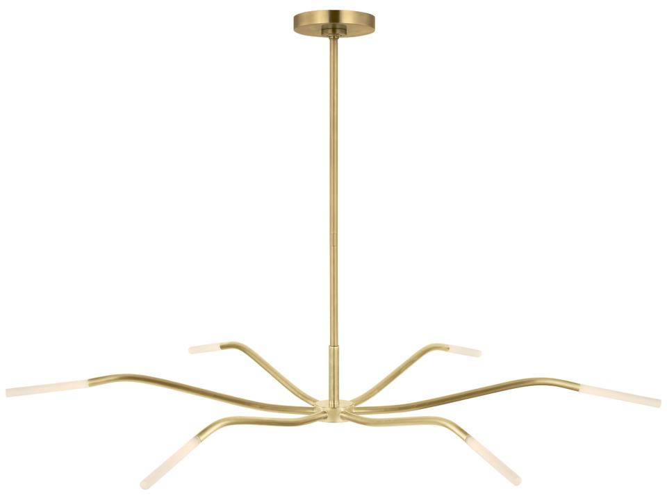 6-Light Lajos Linear Chandelier in Hand-Rubbed Antique Brass