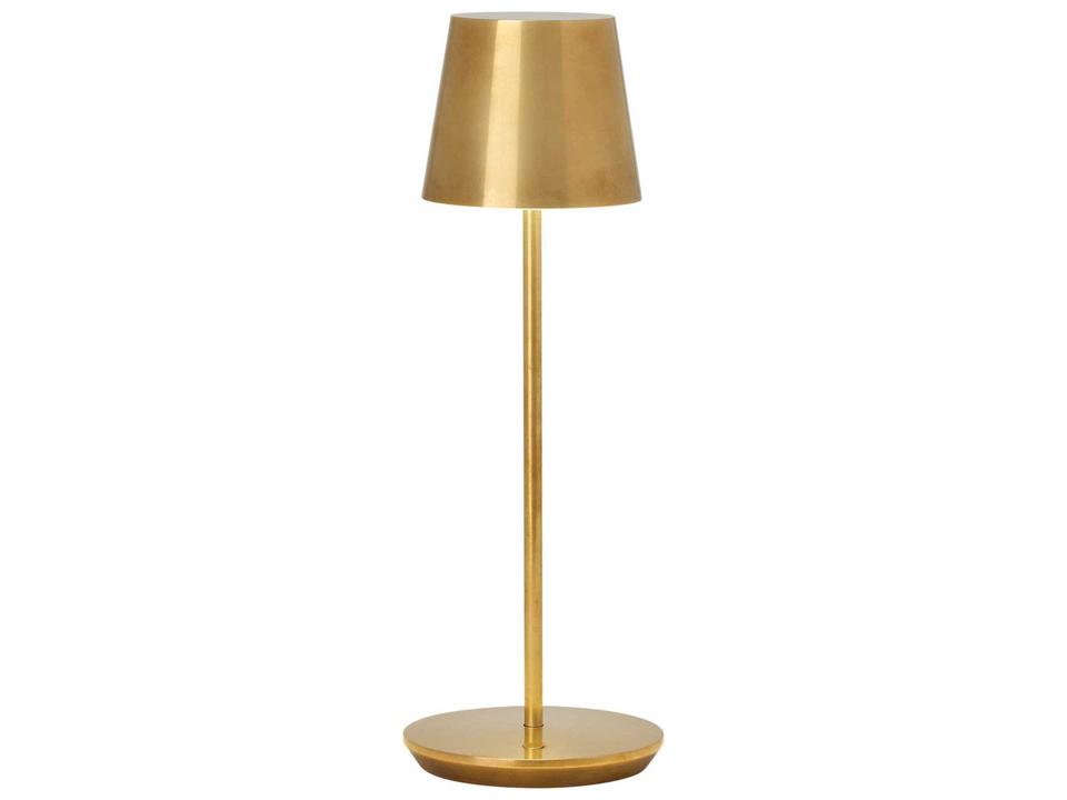 Nevis 14.6 Inch Rechargeable LED Table Lamp in Natural Brass