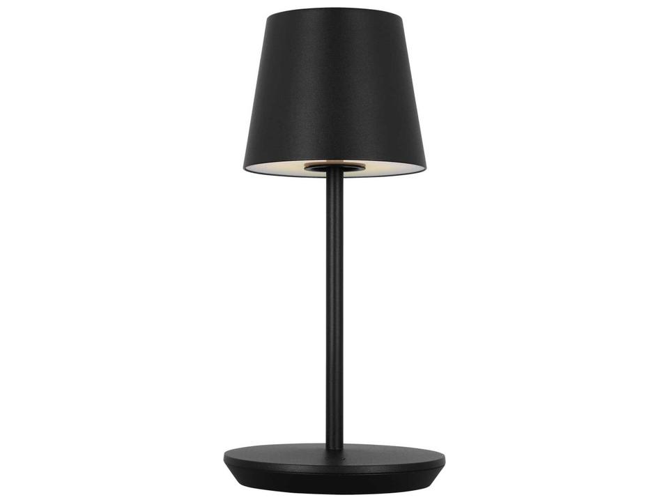 Nevis Short Rechargeable Table Lamp Black Portable LED