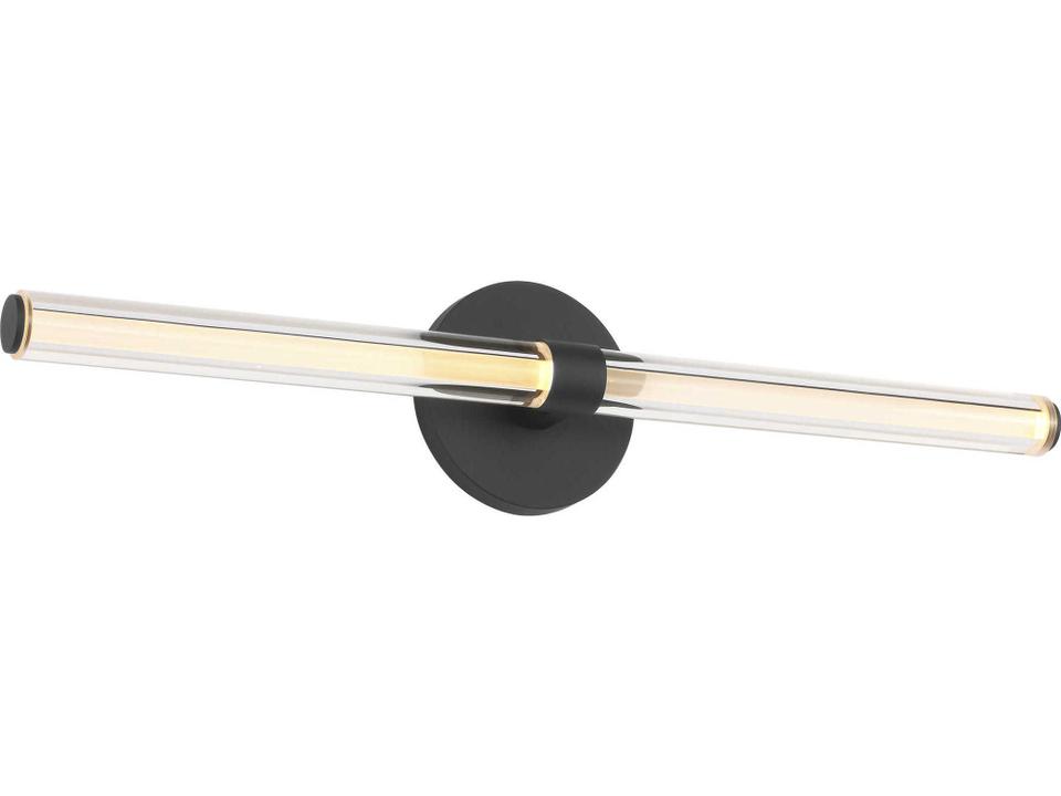 Reiya Round LED Vanity Light in Nightshade Black by Sean Lavin