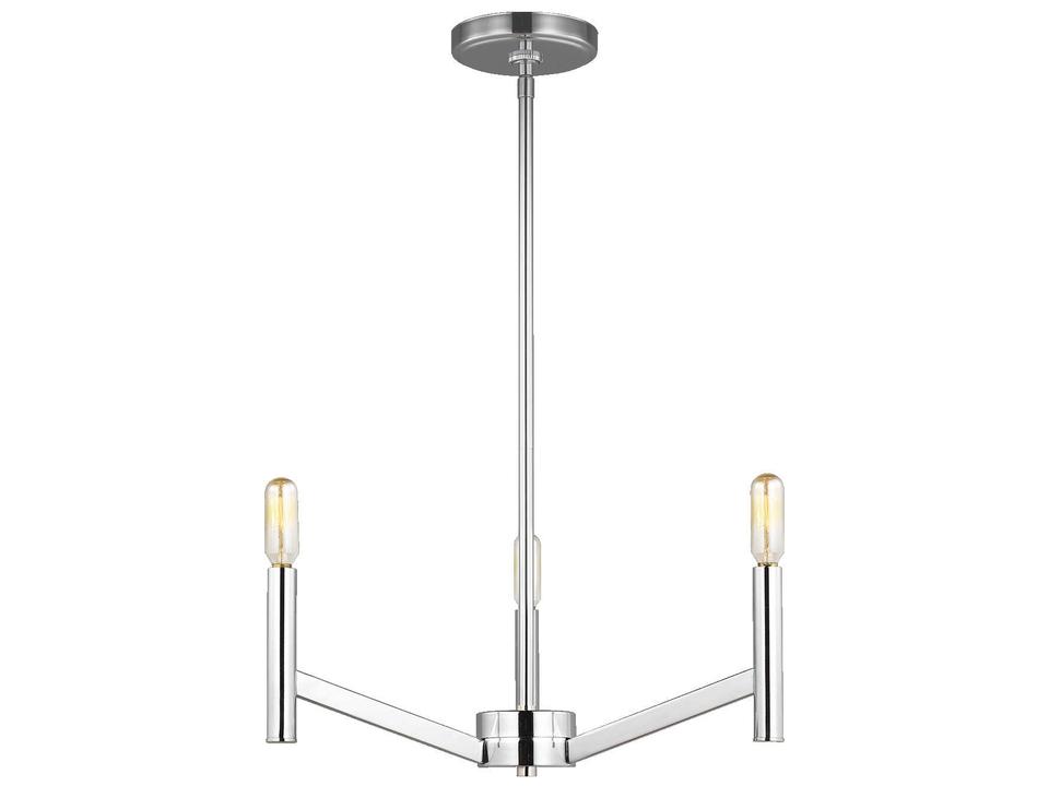 Vector 3-Light Chandelier in Chrome
