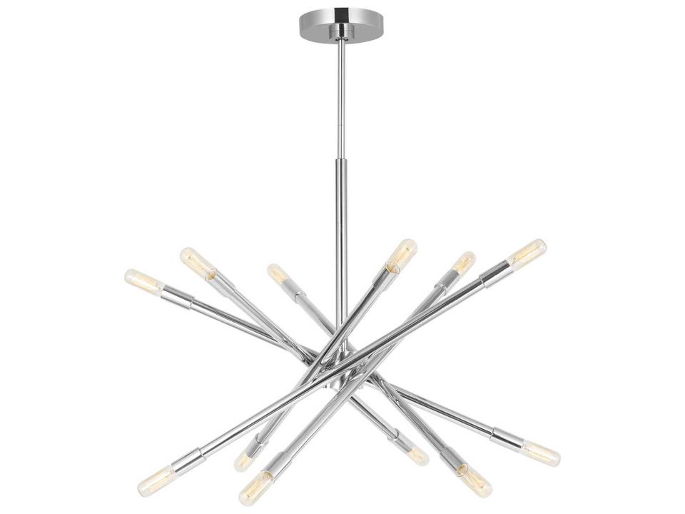 12-Light Eastyn Chandelier in Polished Nickel