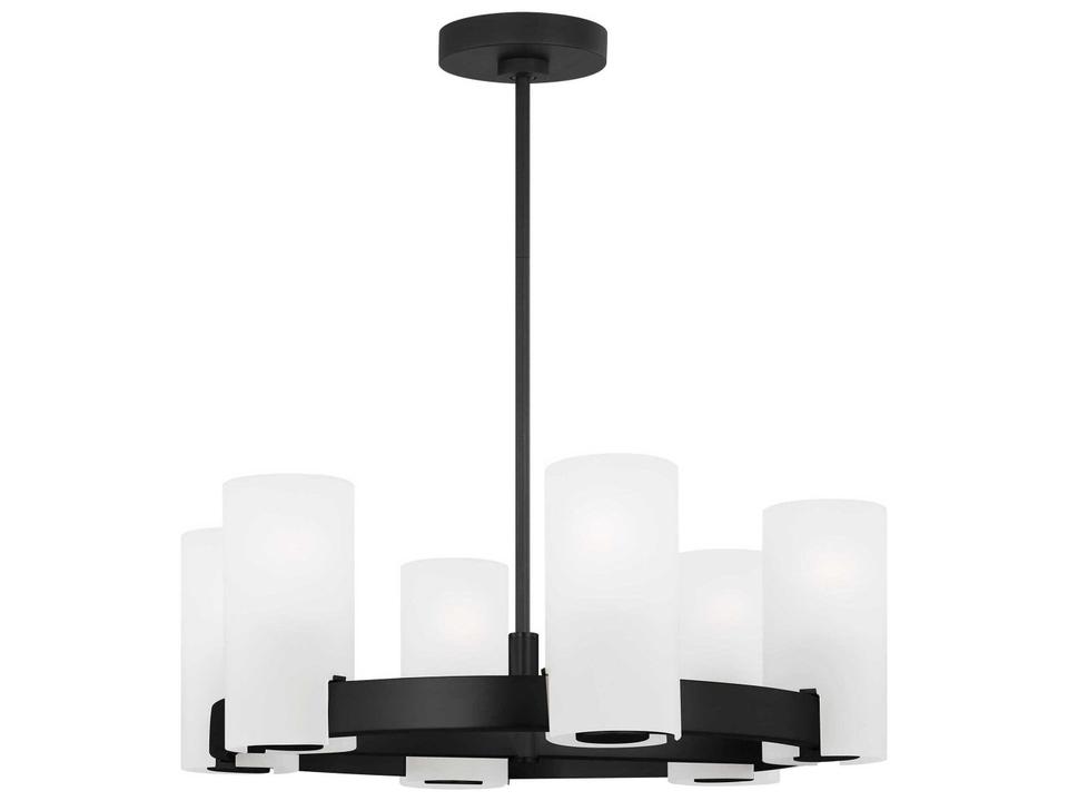 6-Light Rhode Chandelier in Midnight Black