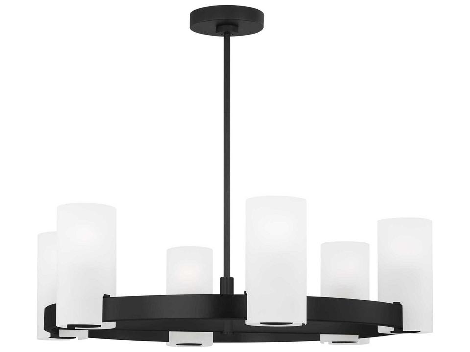 6-Light Rhode Chandelier in Midnight Black