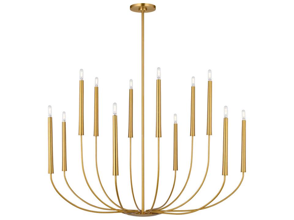 12-Light Lois Chandelier in Burnished Brass
